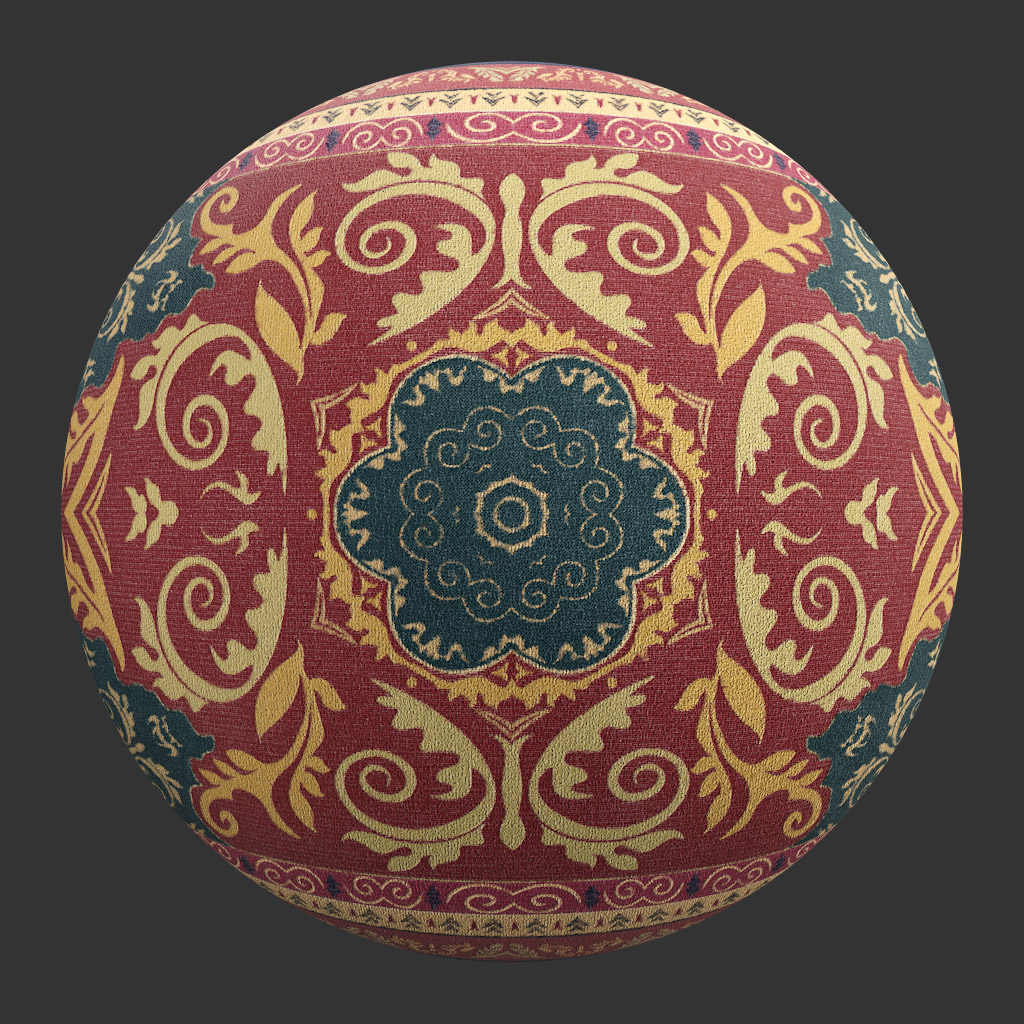 PBR TEXTURES – FULL OPTION – Rug Persian  – 1004 - thumbnail 2