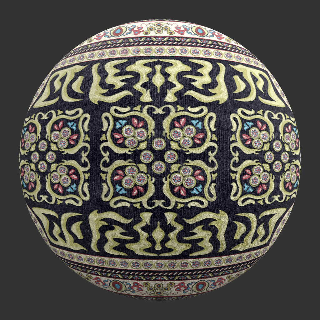 PBR TEXTURES – FULL OPTION – Rug Persian  – 1007 - thumbnail 2