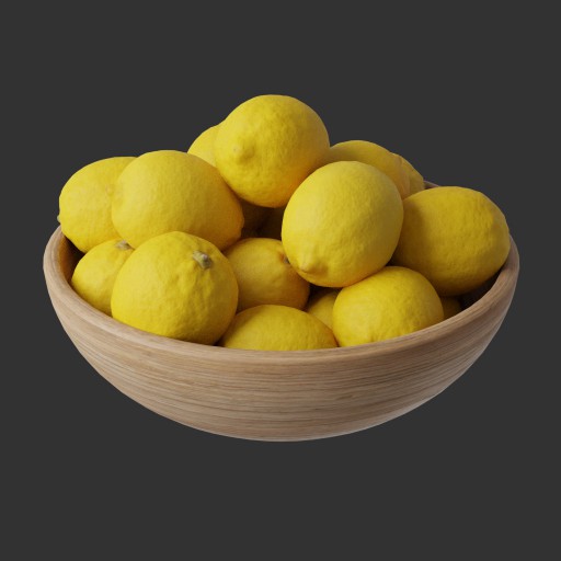 PBR TEXTURES – FULL OPTION – Fruit Bowl Lemons – 1456 - thumbnail 2