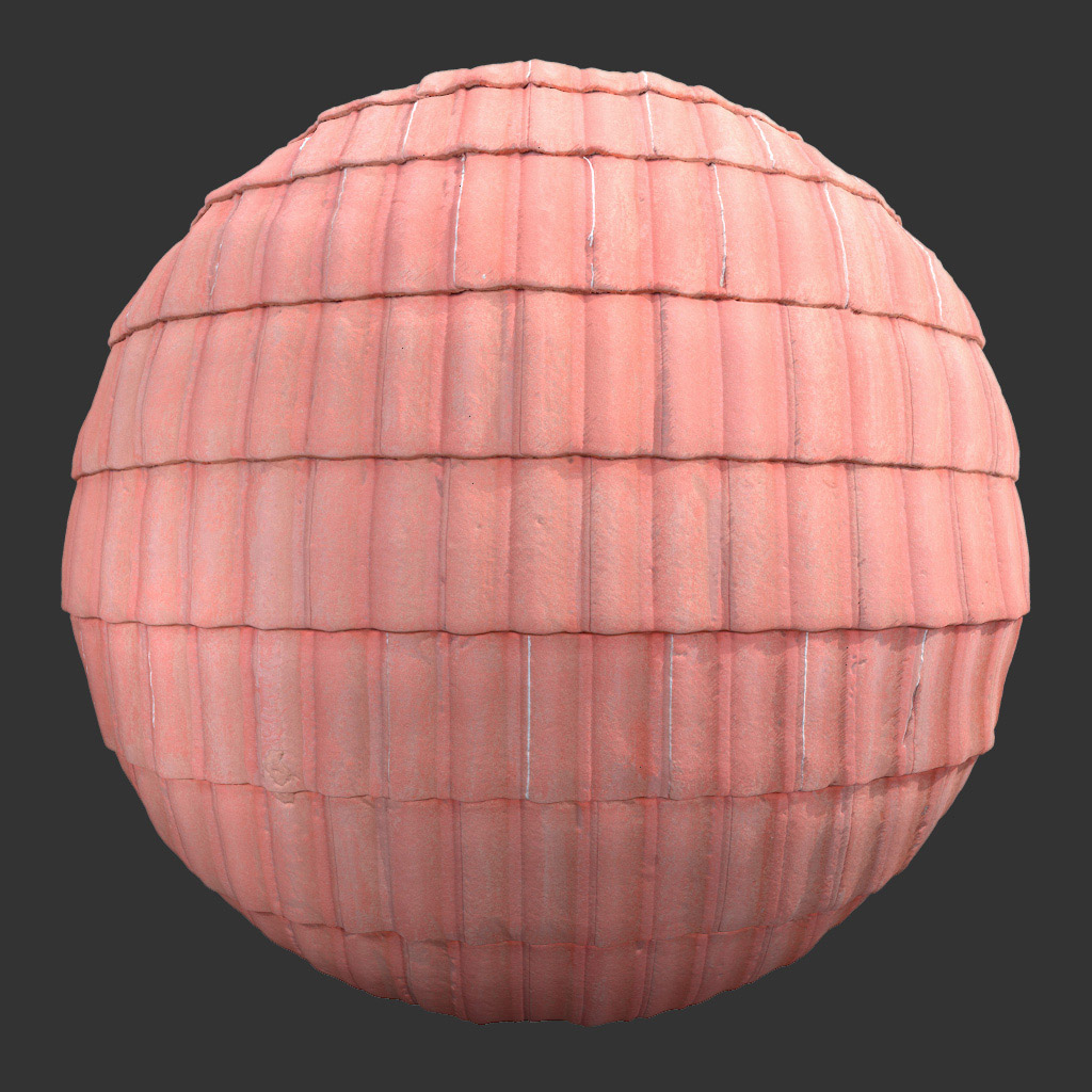 PBR TEXTURES – FULL OPTION – Roof Tiles Clay – 1002 - thumbnail 2