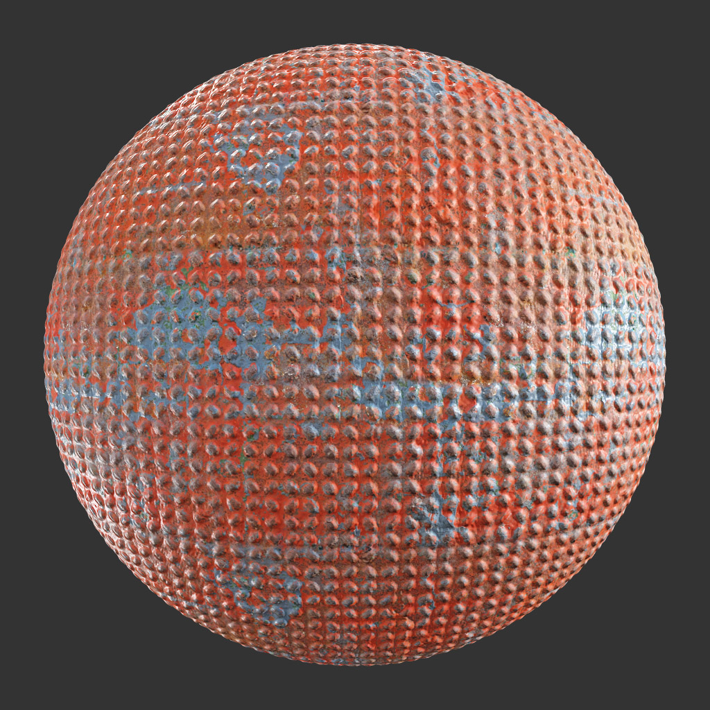 PBR TEXTURES – FULL OPTION – Metal Bumps Rusted – 716 - thumbnail 2
