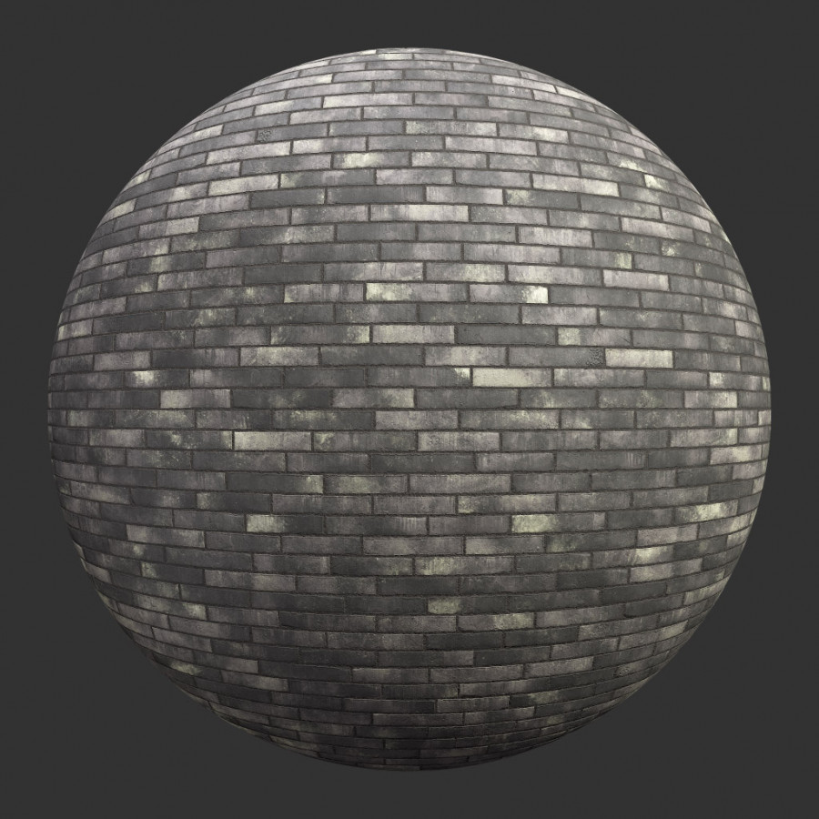 TEXTURES – STONES – BRICK – BricksBlackMulti001 - thumbnail 1