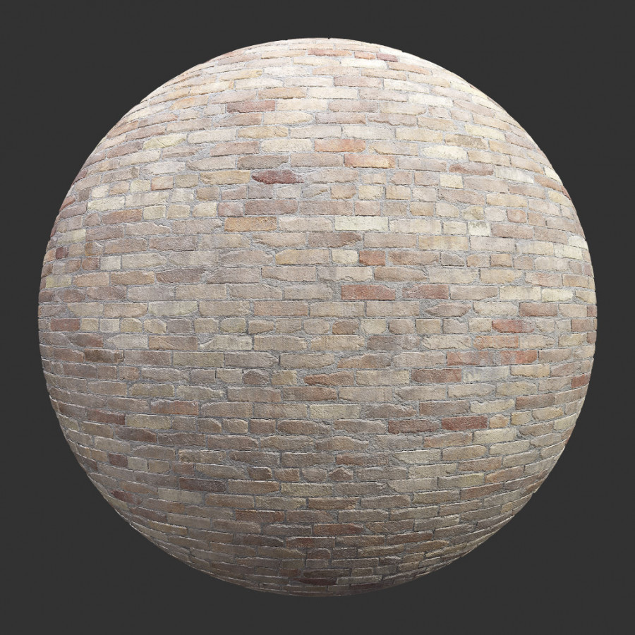 TEXTURES – STONES – BRICK – BricksChippedGreyMulti001 - thumbnail 1