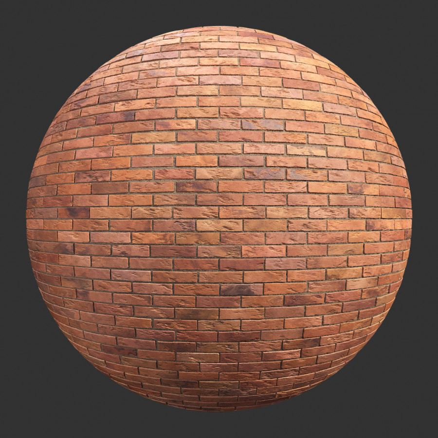 TEXTURES – STONES – BRICK – BricksCreasedBrownMulti001 - thumbnail 1