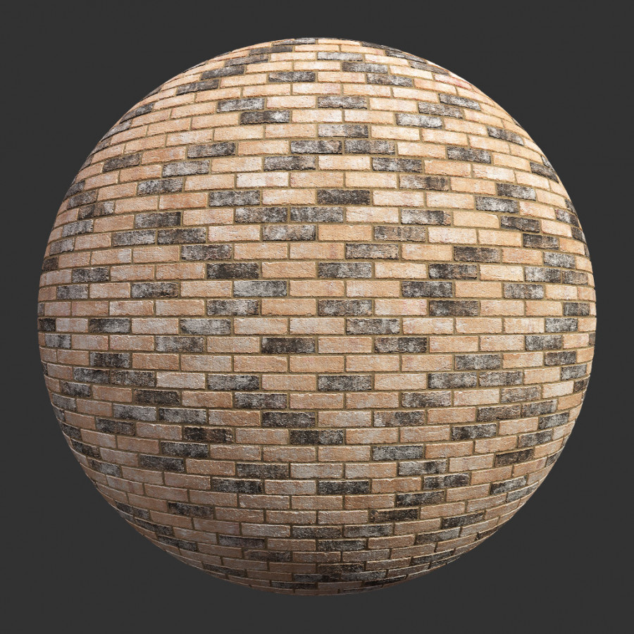 TEXTURES – STONES – BRICK – BricksCreasedBuffMulti001 - thumbnail 1