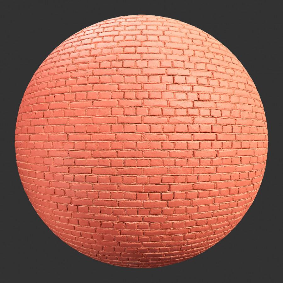 TEXTURES – STONES – BRICK – BricksEnglishPaintedRed001 - thumbnail 1