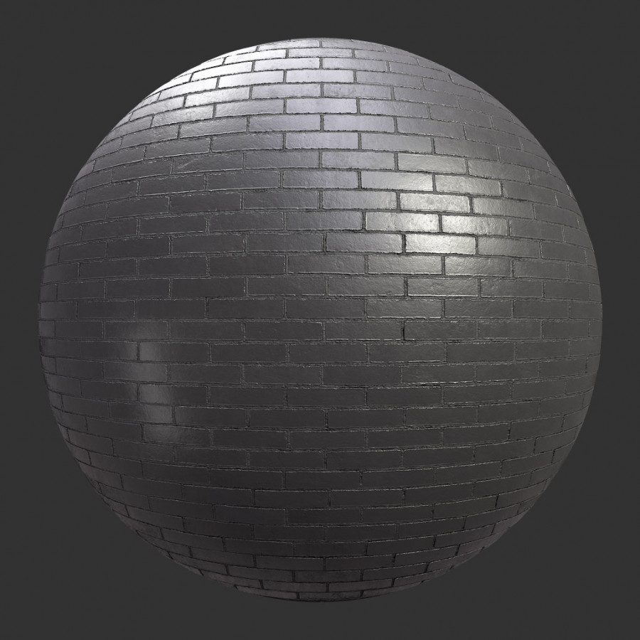 TEXTURES – STONES – BRICK – BricksPaintedBlack001 - thumbnail 1