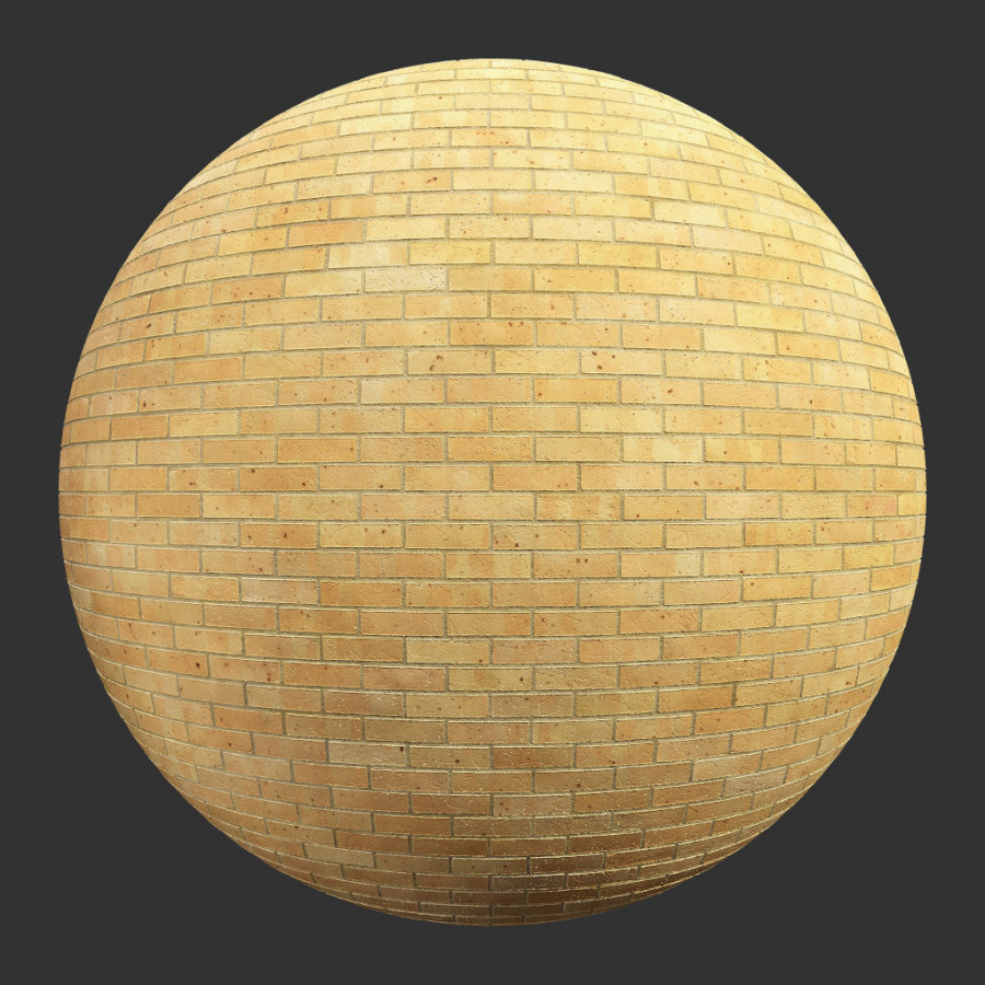 TEXTURES – STONES – BRICK – BricksSpottedYellow001 - thumbnail 1