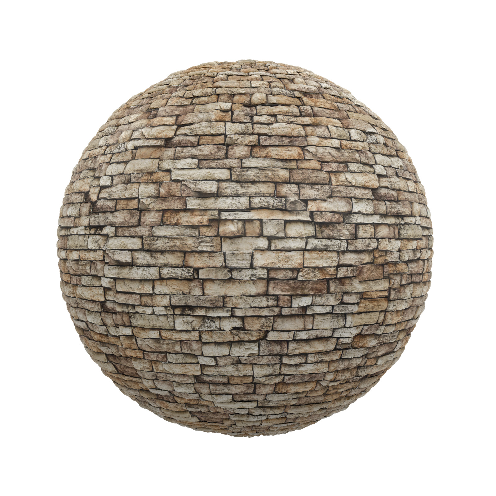 TEXTURES – STONES – CGAxis PBR Colection Vol 1 Stones – brown stone brick wall - thumbnail 1