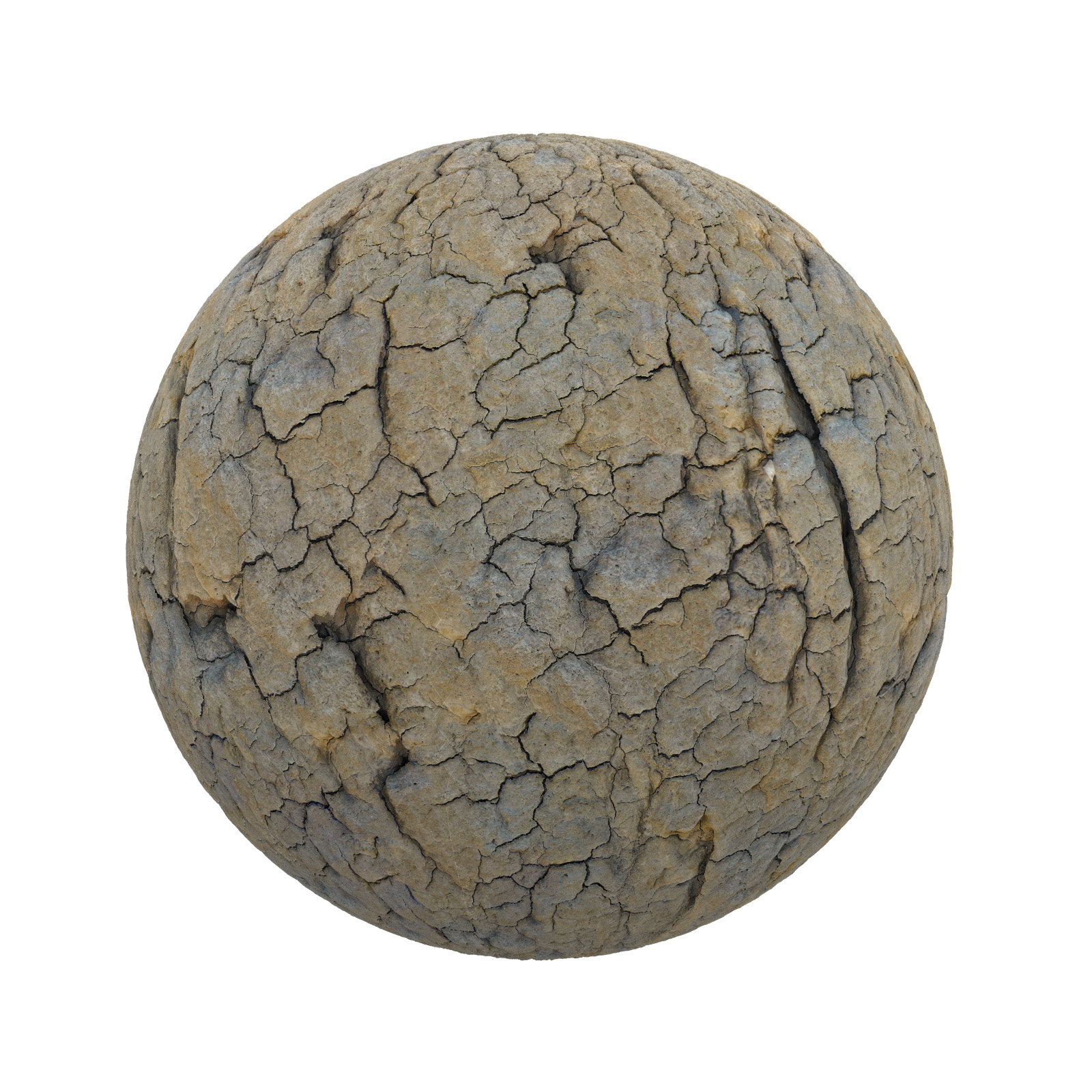 TEXTURES – STONES – CGAxis PBR Colection Vol 1 Stones – cracked dirt - thumbnail 1