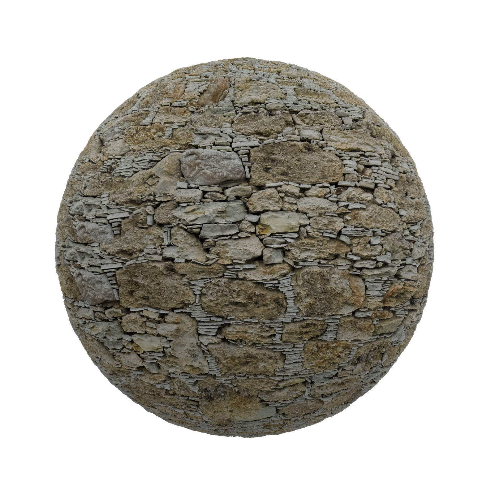 TEXTURES – STONES – CGAxis PBR Colection Vol 1 Stones – irregular stone wall - thumbnail 1