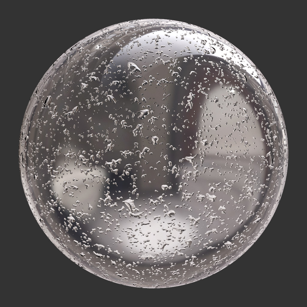 PBR TEXTURES – FULL OPTION – Water Droplets Large – 1245 - thumbnail 2
