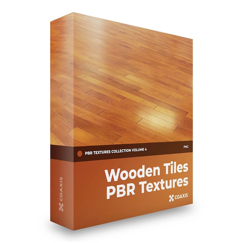 TEXTURES – CGAxis PBR Colection Vol 4 Wooden Tiles - thumbnail 1