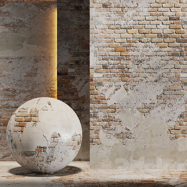 Brick stucco 3ds Max - thumbnail 1