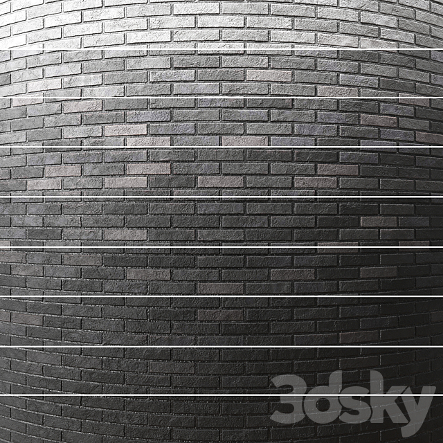 Brick wall 005 3DS Max Model - thumbnail 2