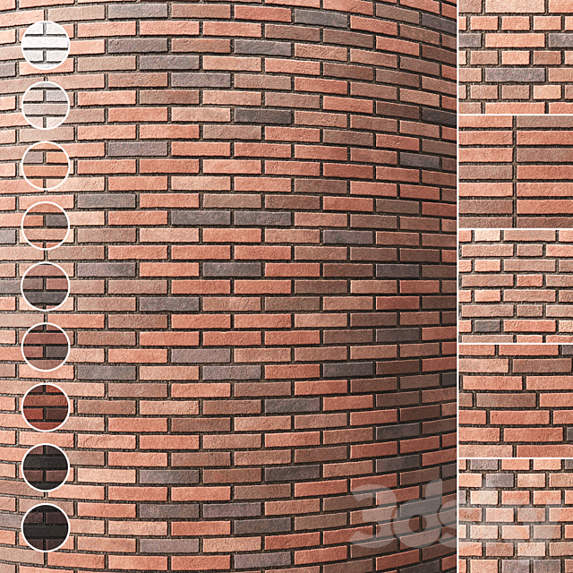 Brick wall 009 3ds Max - thumbnail 1