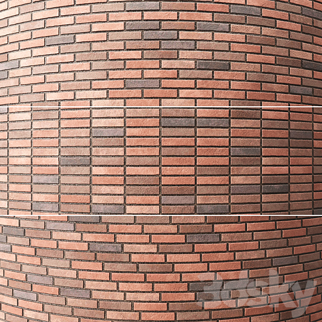 Brick wall 009 3ds Max - thumbnail 3