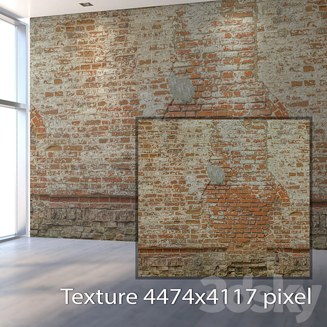 Brick wall 984 3ds Max - thumbnail 2