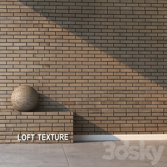 Brick yellow 155 3ds Max - thumbnail 2