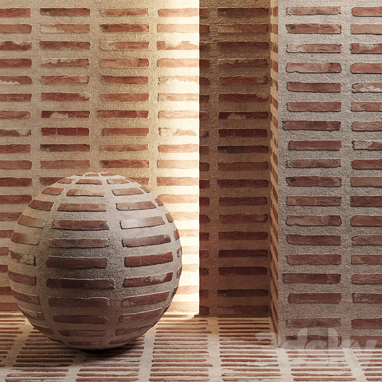 Craft brick 3DS Max Model - thumbnail 1