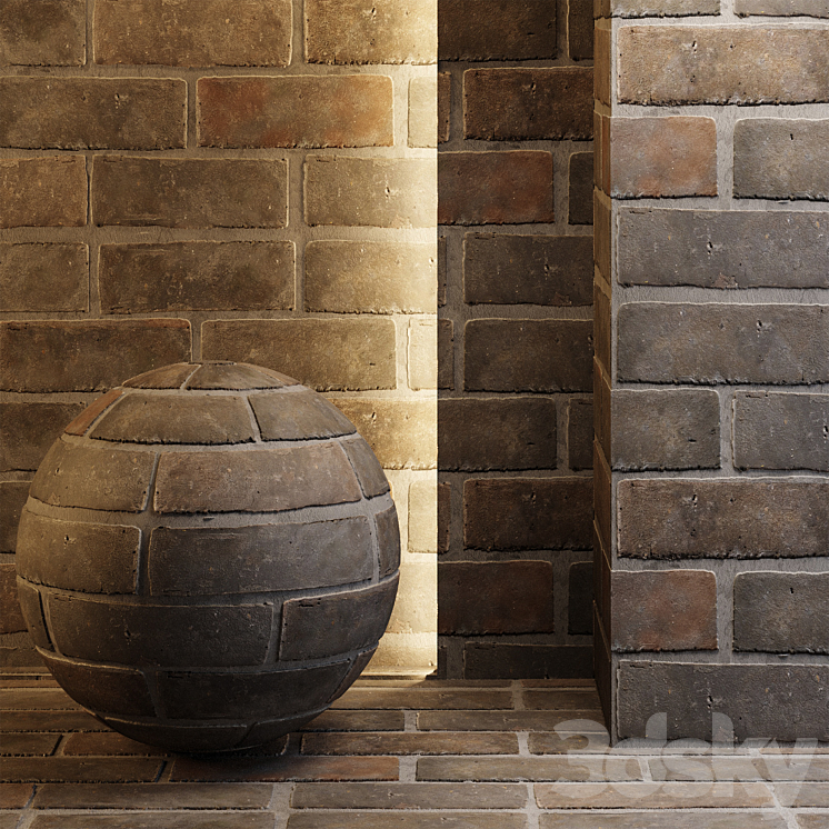 Dark brick 3DS Max Model - thumbnail 1