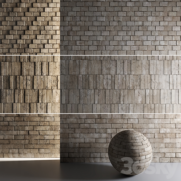 Mrf Rustic Bricks 3DS Max Model - thumbnail 1