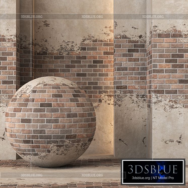 Old Brick Texture 4K Seamless – Tileable 3DS Max - thumbnail 3