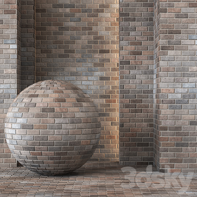 Old Brick Texture 4K Seamless – Tileable 3ds Max - thumbnail 1