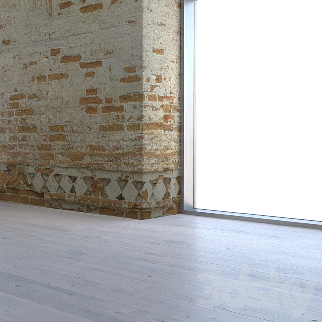 Old brick wall 1006 3ds Max - thumbnail 3