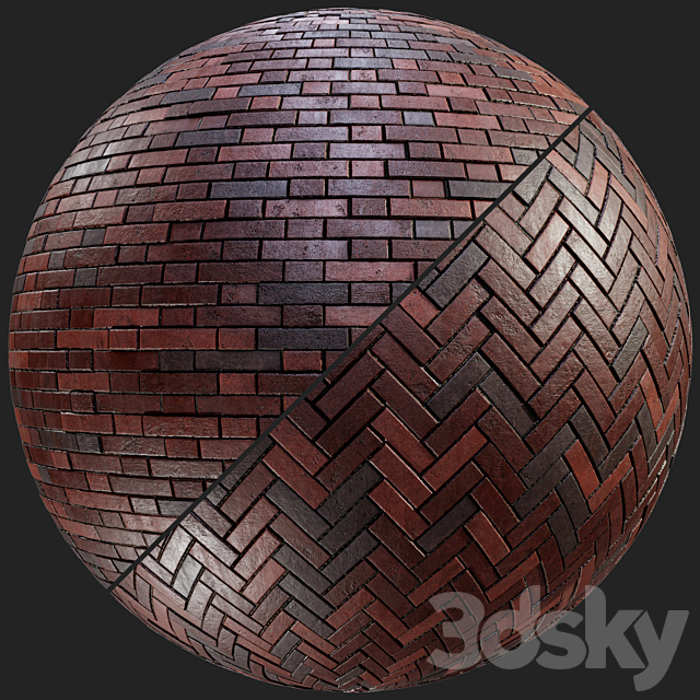 Realistic Brick PBR Material Vol10 3DS Max Model - thumbnail 4