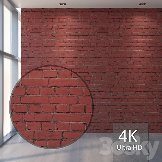 Red brick 808 3ds Max - thumbnail 1