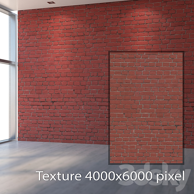 Red brick 808 3ds Max - thumbnail 2