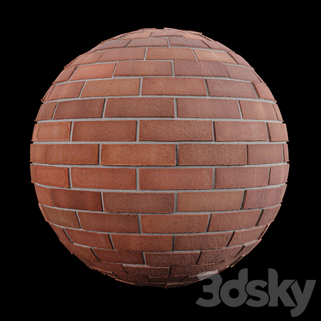 Red brick tiles 3DS Max Model - thumbnail 3