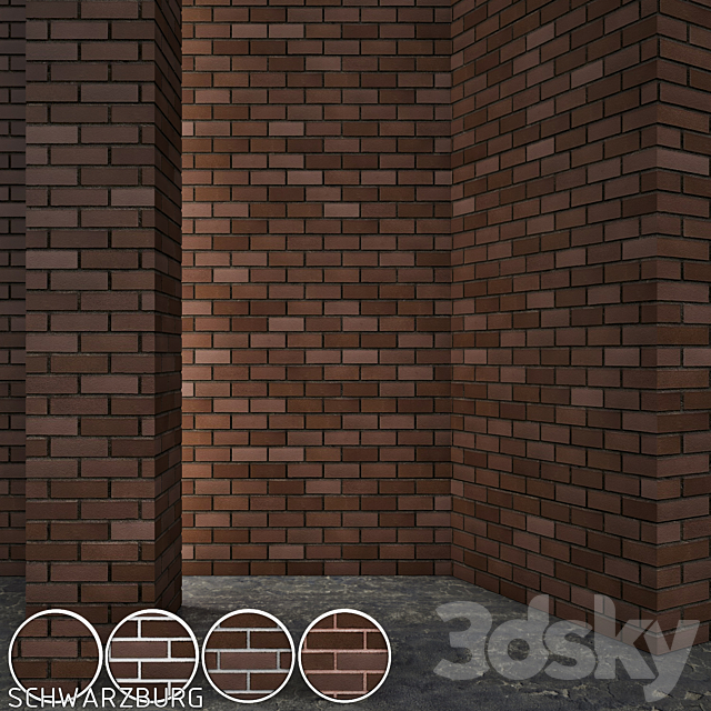 Vandersanden Brick Schwarzburg 3ds Max - thumbnail 1