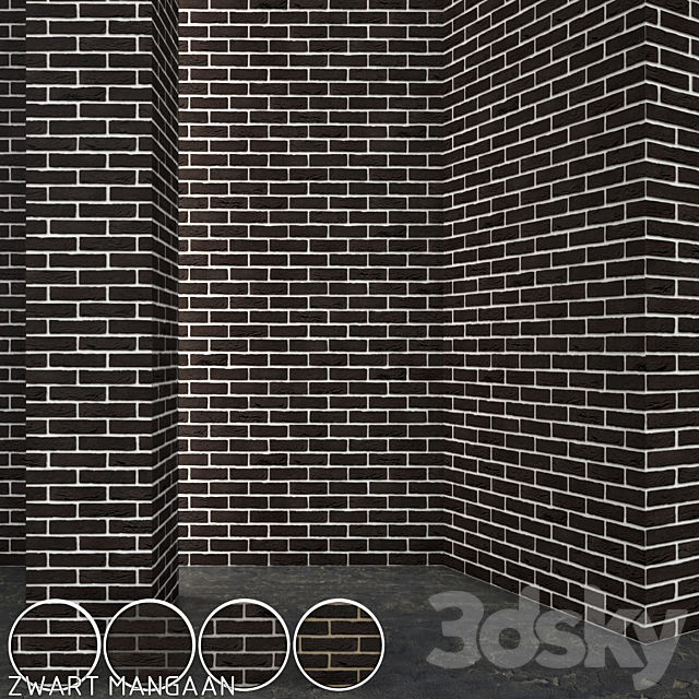 Vandersanden Brick Zwart Mangaan 3ds Max - thumbnail 1