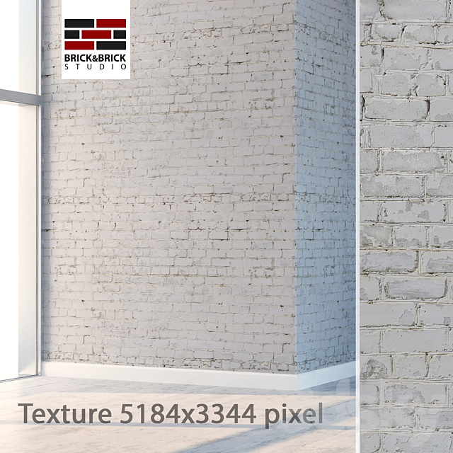 White brick 09 3ds Max - thumbnail 1