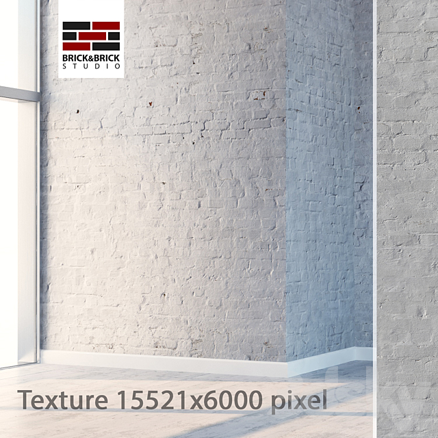 White brick 115 3ds Max - thumbnail 1