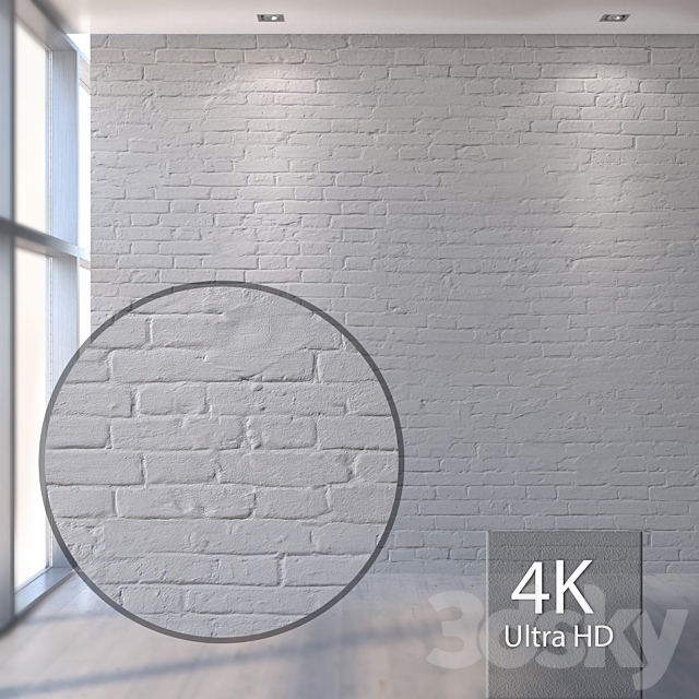 White brick 977 3ds Max - thumbnail 1