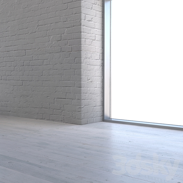 White brick 977 3ds Max - thumbnail 3