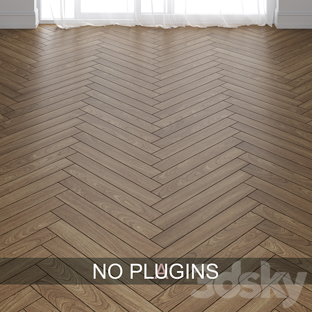 Ash Wood Parquet Floor Tiles vol.003 3ds Max - thumbnail 1