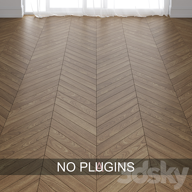 Ash Wood Parquet Floor Tiles vol.003 3ds Max - thumbnail 2