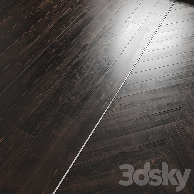 AVE Floor Dark Perfect Oak (Laminate and Chevron Tiles) 3DSMax File - thumbnail 1