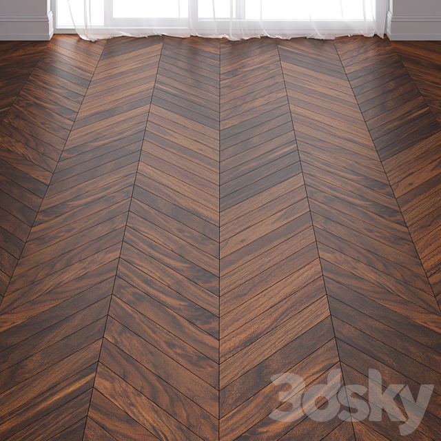 Befag American Walnut Lacquer Parquet Floor in 3 types 3ds Max - thumbnail 1