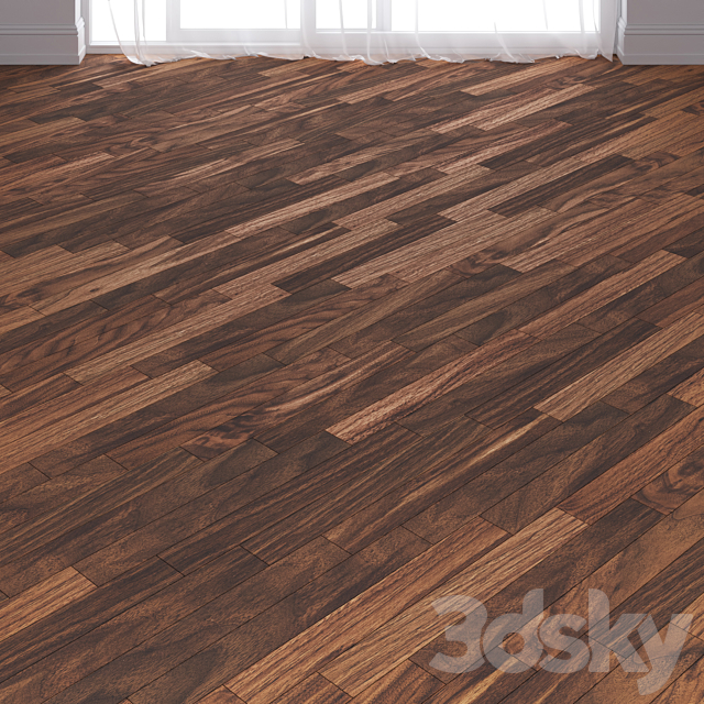 Befag American Walnut Lacquer Parquet Floor in 3 types 3ds Max - thumbnail 3