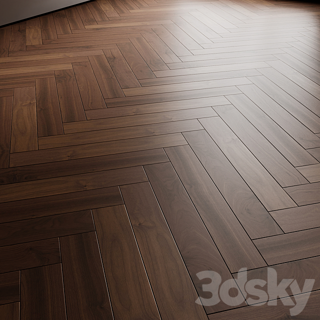 Boen parquet board wood flooring 3DS Max Model - thumbnail 4