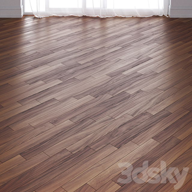 Brown Teak Wood Parquet Floor in 3 types 3ds Max - thumbnail 3