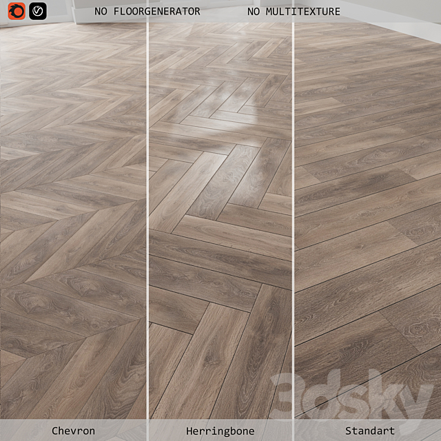 Floor laminate 218 Palace oak 3ds Max - thumbnail 1