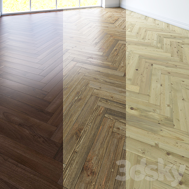 Herringbone parquet. 3 types 3DSMax File - thumbnail 1