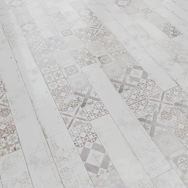 Laminate for vintage tiles ter Hurne T13 Georgetown tiles 1902 3ds Max - thumbnail 1