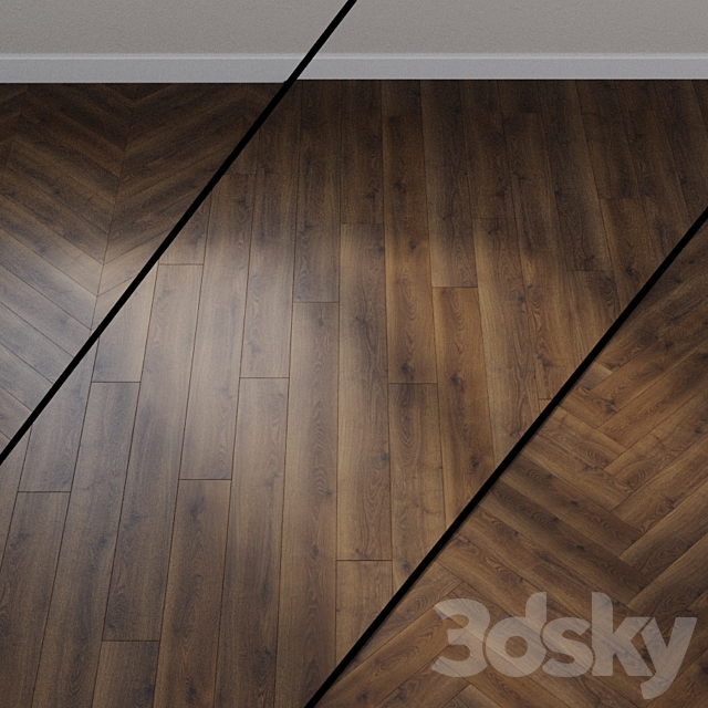 Laminate Haro Tritty 100 Gran Via 4V Silent CT 538791 Smoked Contura Oak 3ds Max - thumbnail 1